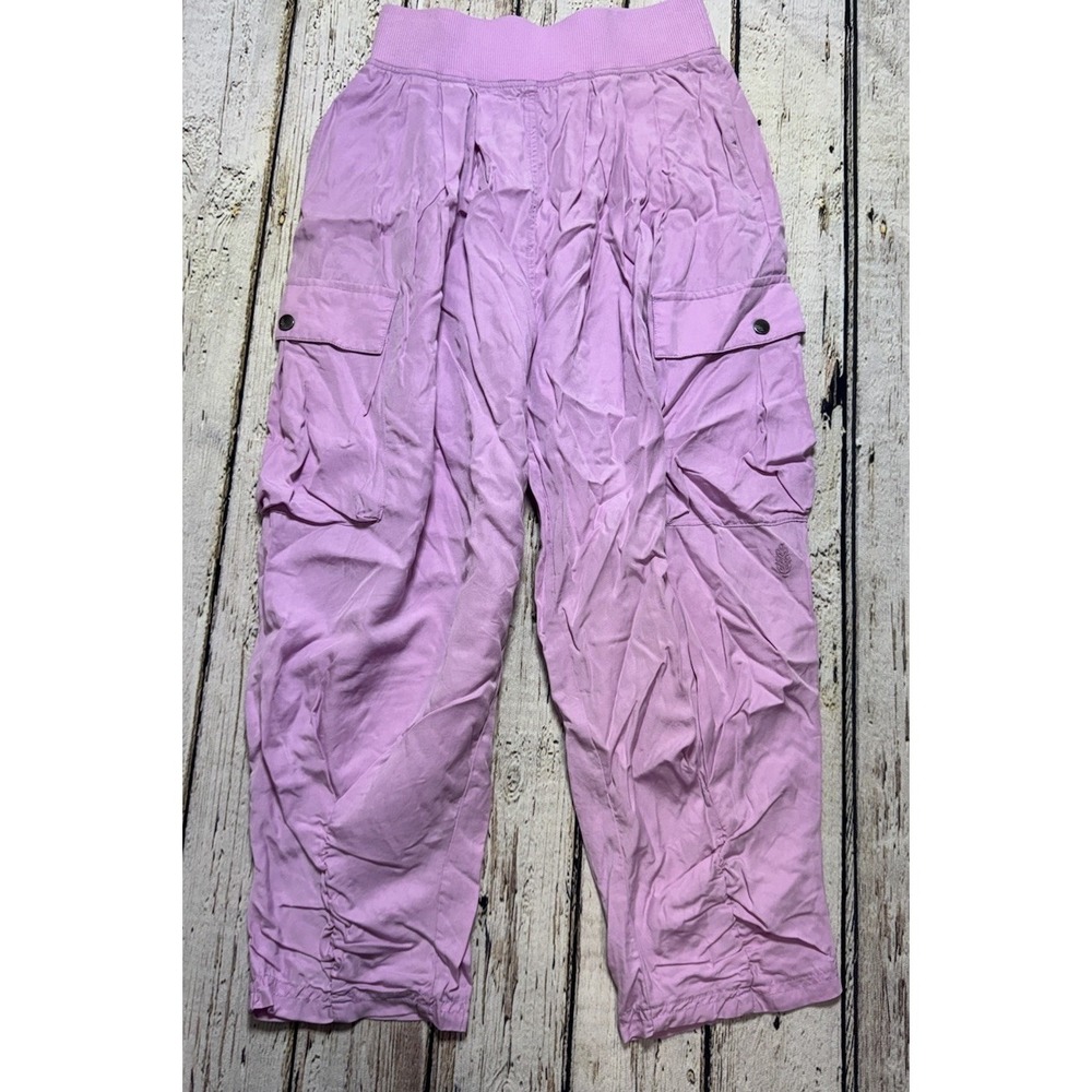 Free People Movement Vapor Oversized Harem Cargo Jogger Pant Size XS Lilac Pink - Picture 3 of 9